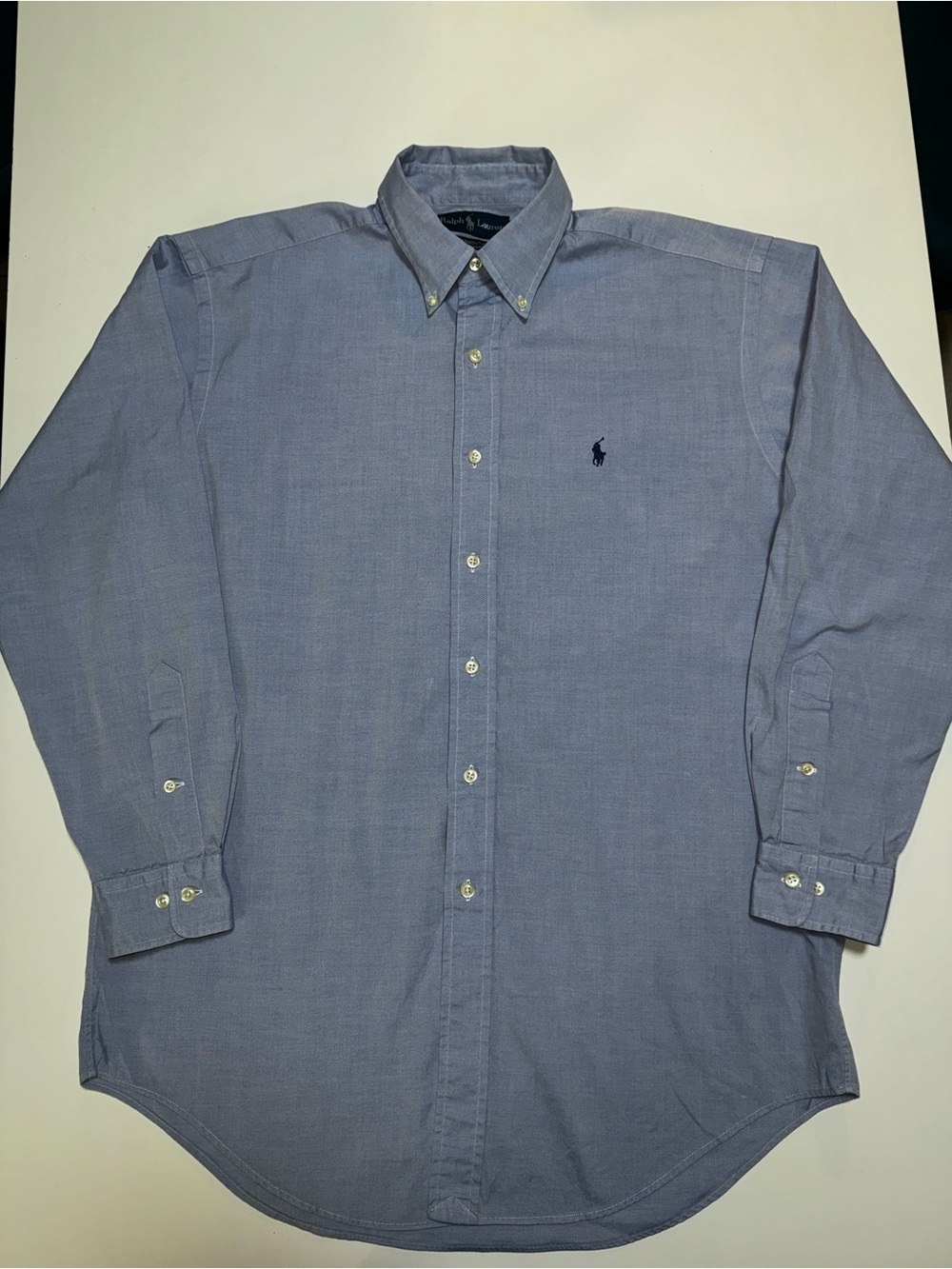 Ralph Lauren Yarmouth Blue Oxford Button-Down Dress Shirt 15.5, 32/33